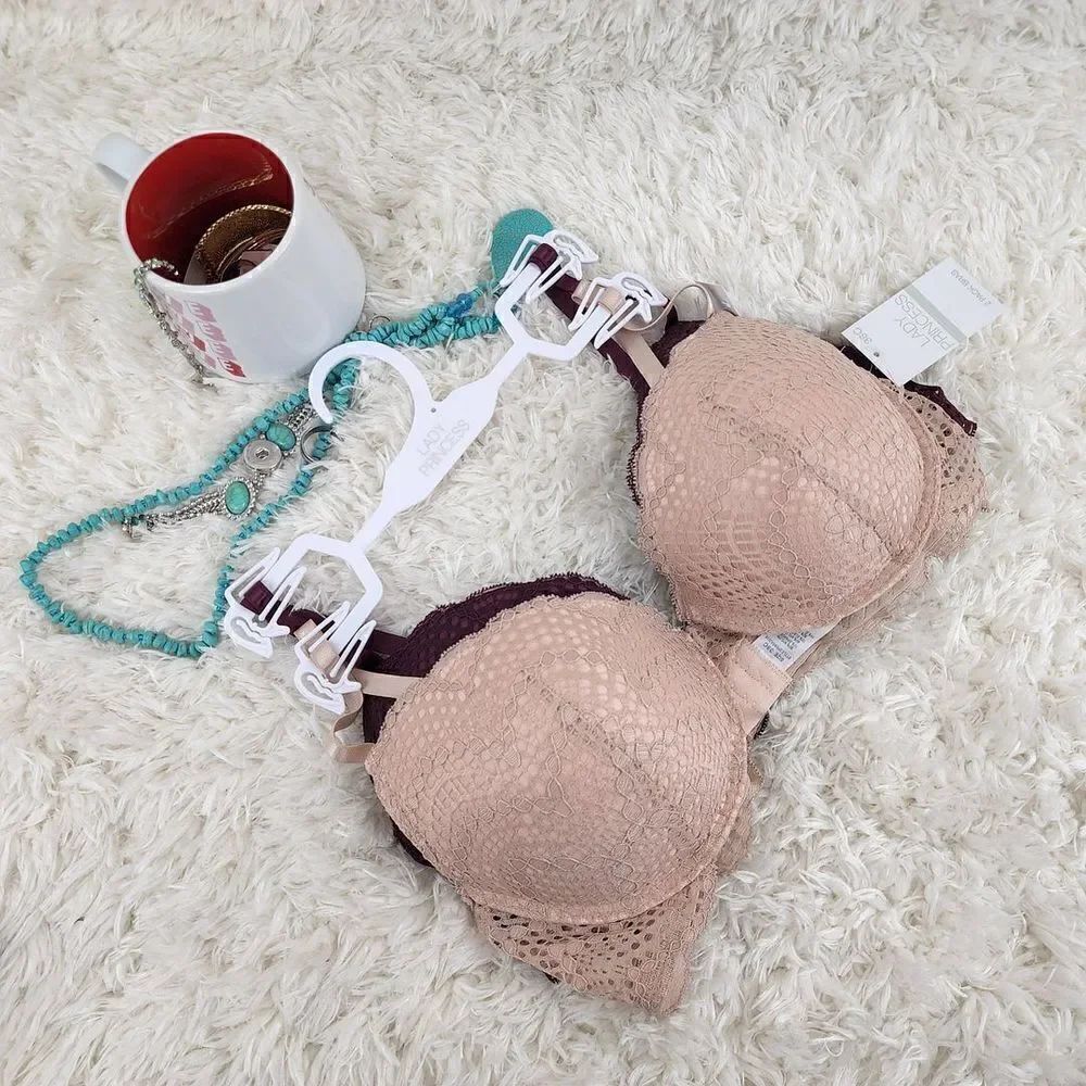 Lady Princess 38C Multicolor Lace cups 2 pack PushUp Sexy Bra